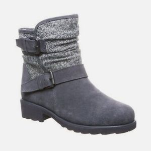 BearPaw Avery Moto Slouch Suede Booties/Boots size 8 for Women
